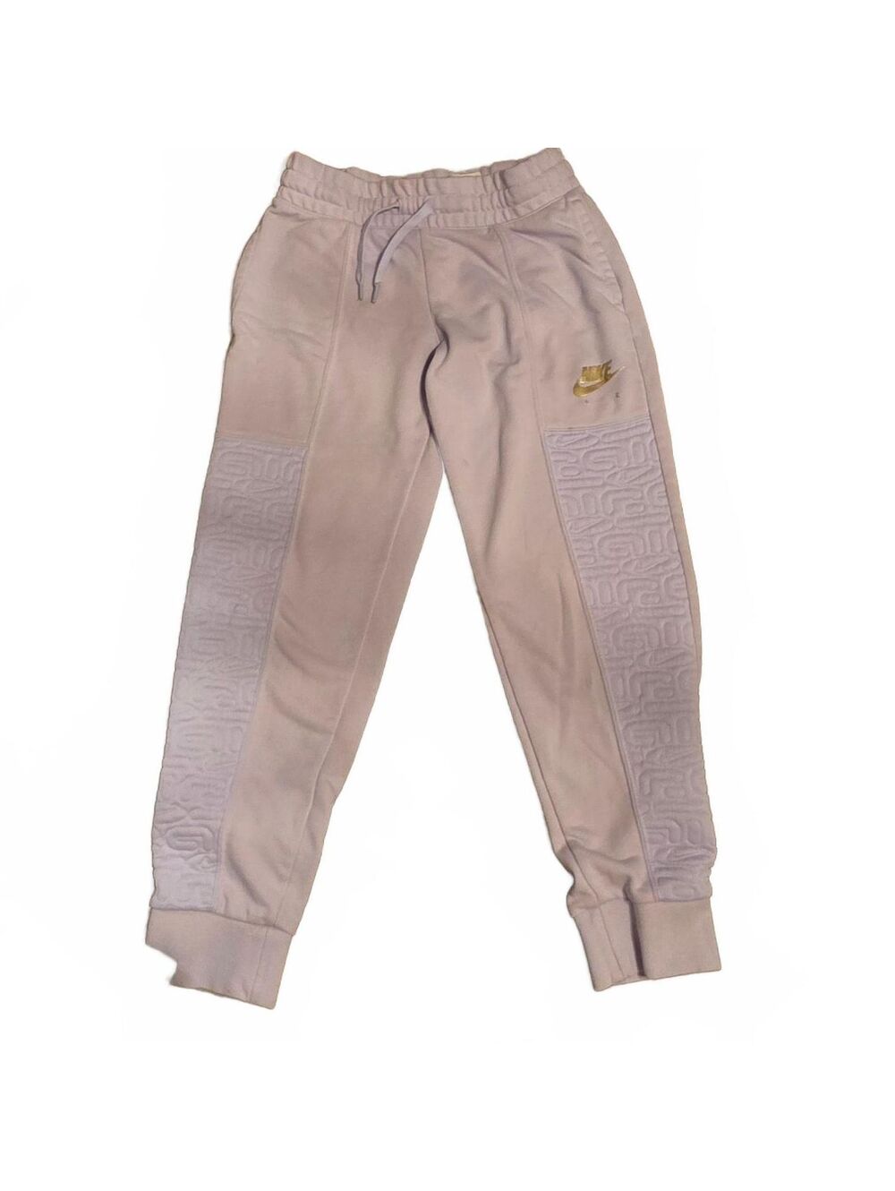 Nike Air Youth Large - Lavender Jogger Sweatpants Gold Logo